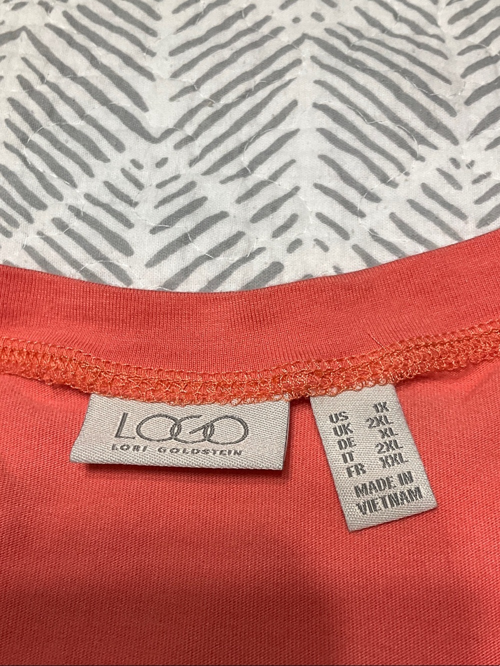 LOGO by Lori Goldstein Coral Short-Sleeve Swing Top - Picture 3 of 7
